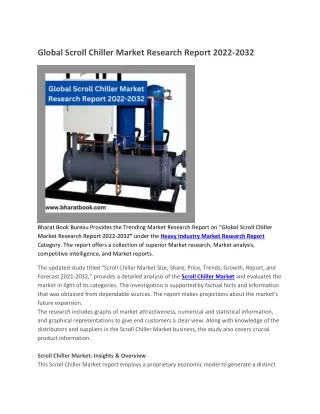 global scroll chiller market research report 2022