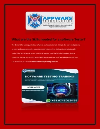 what are the skills needed for a software tester
