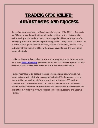 trading cfds online trading cfds online