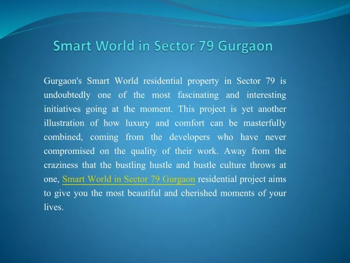 smart world in sector 79 gurgaon