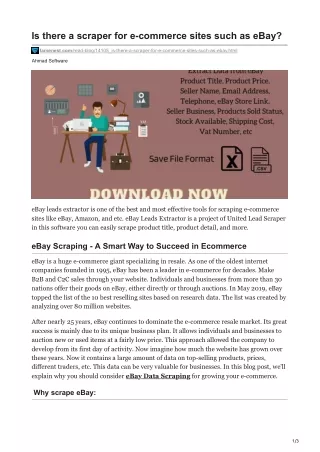 is there a scraper for e commerce sites such