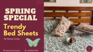 Spring Special Trendy Bed Sheets By Namyaliving