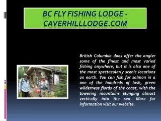 BC Fly Fishing Lodge - caverhilllodge.com