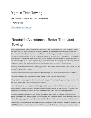 right in time towing
