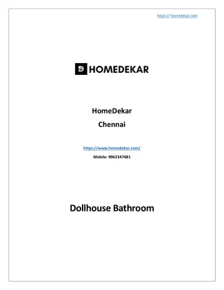 Dollhouse bathroom miniature