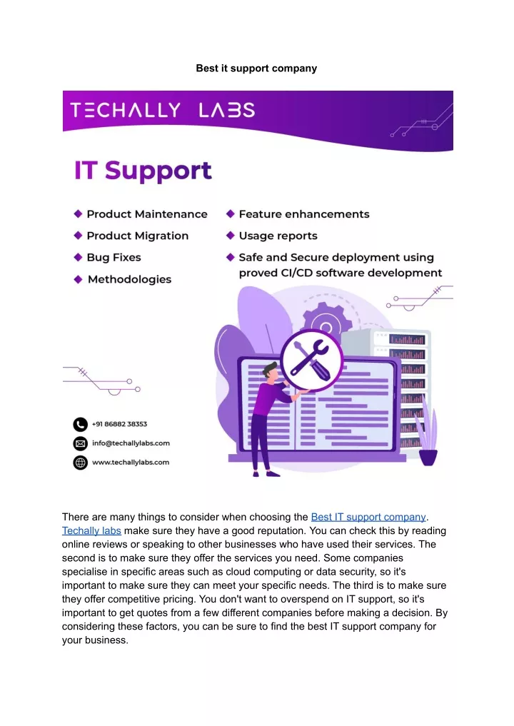 best it support company