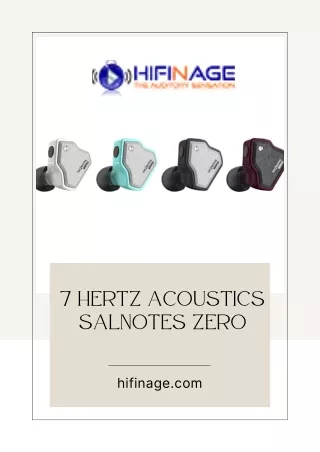 7 Hertz Acoustics Salnotes Zero