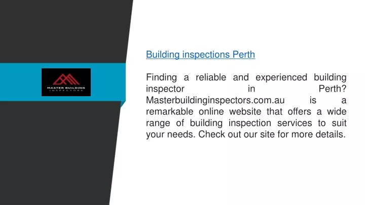 building inspections perth finding a reliable