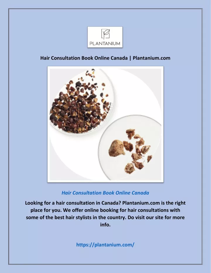 hair consultation book online canada plantanium