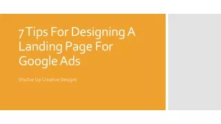 7 Tips For Designing A Landing Page