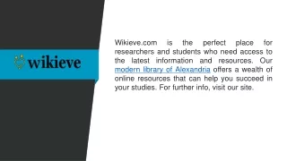 Modern Library Of Alexandria  Wikieve.com