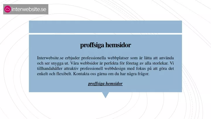 proffsiga hemsidor