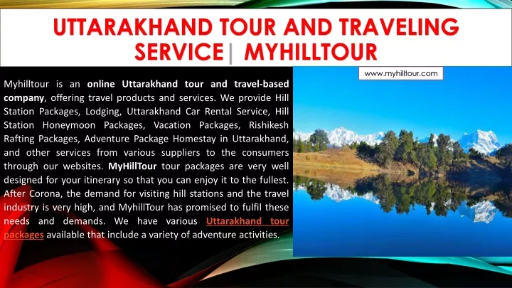 uttarakhand tour and traveling service myhilltour