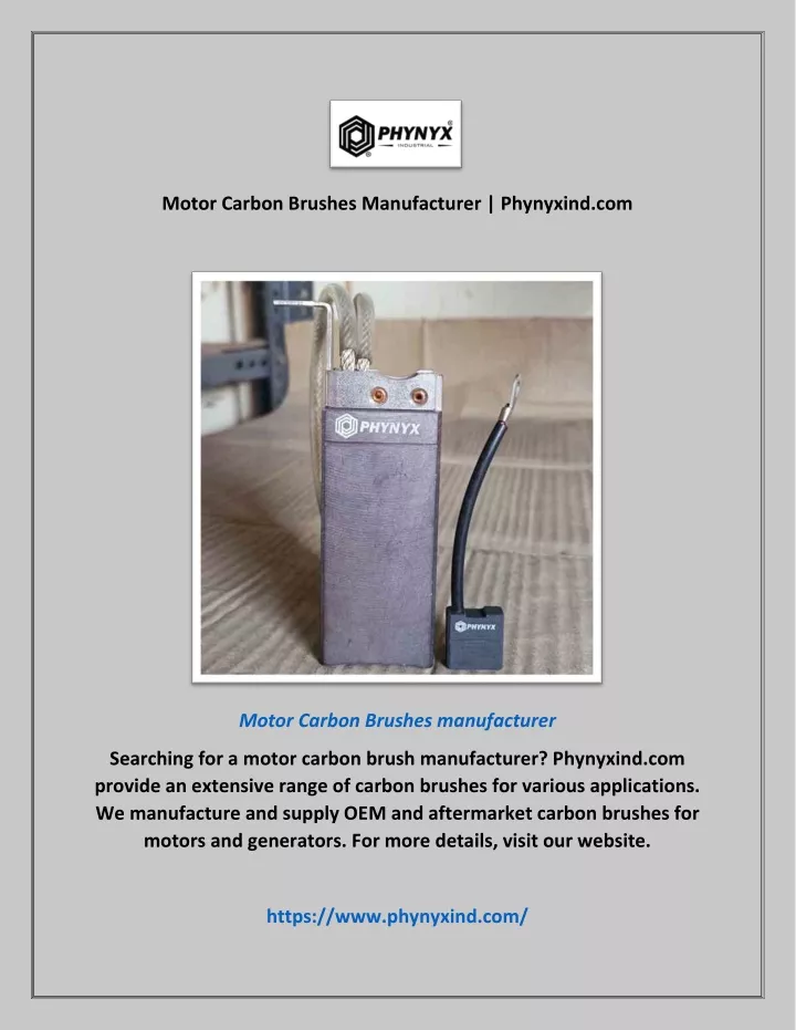 motor carbon brushes manufacturer phynyxind com