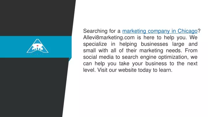 searching for a marketing company in chicago