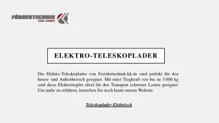elektro teleskoplader