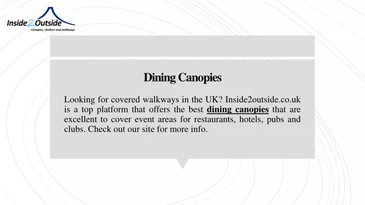 dining canopies