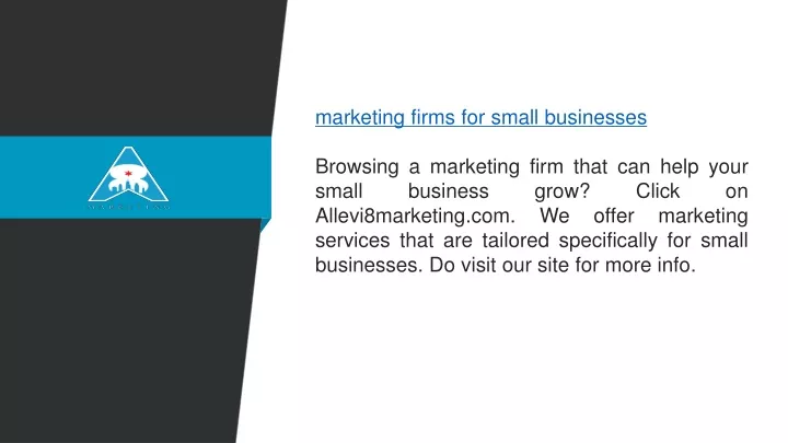 marketing firms for small businesses browsing