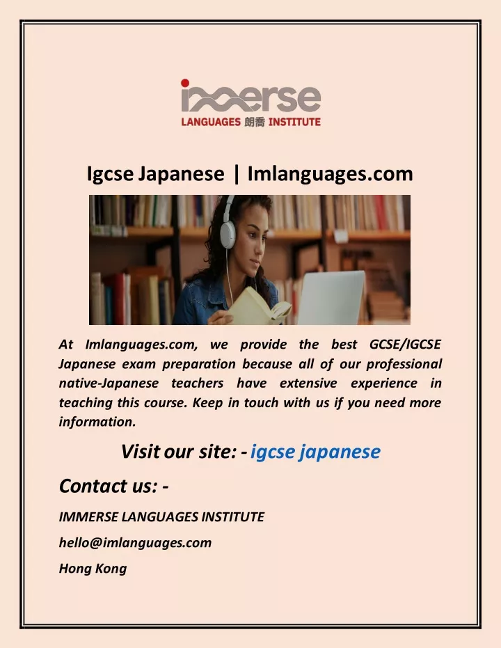 igcse japanese imlanguages com