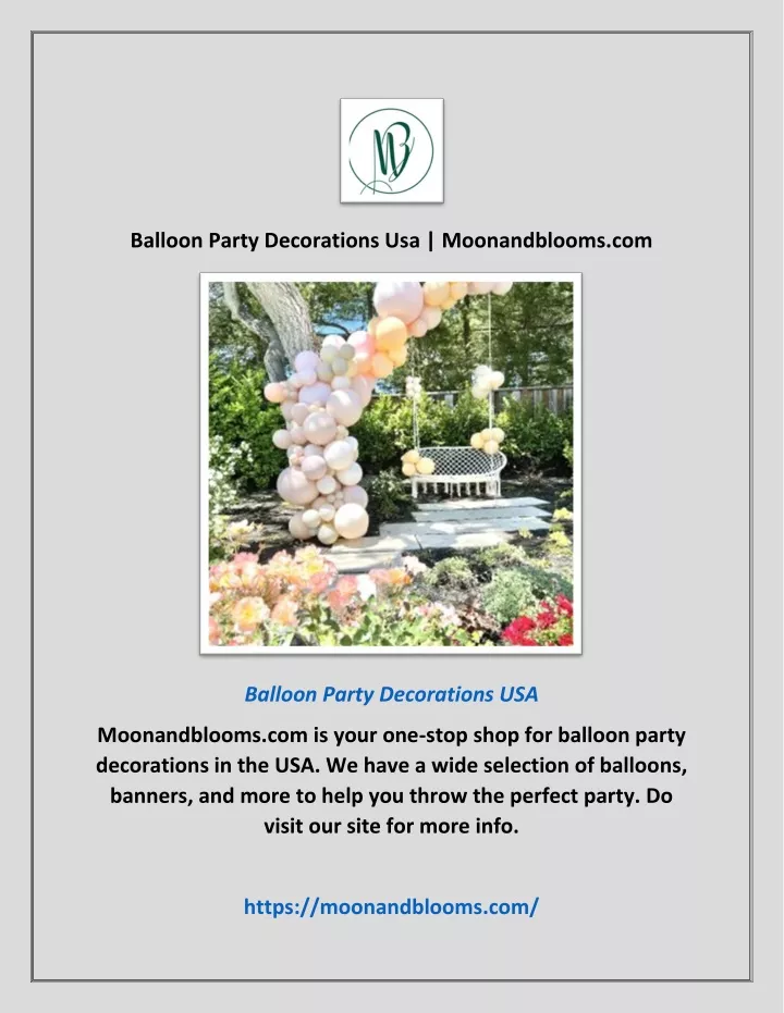 balloon party decorations usa moonandblooms com