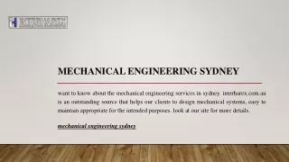 mechanical engineering sydney
