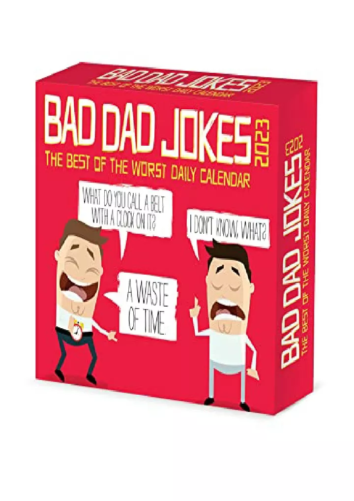 PPT - (pdF) full d!OWNLOAD Bad Dad Jokes 2023 Box Calendar PowerPoint ...