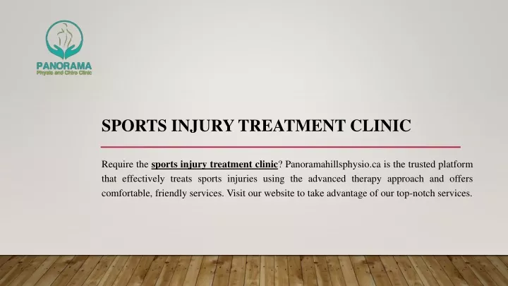 sports injury treatment clinic