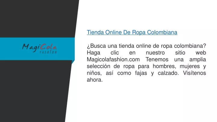tienda online de ropa colombiana busca una tienda