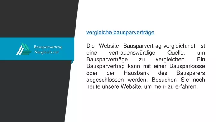 vergleiche bausparvertr ge die website