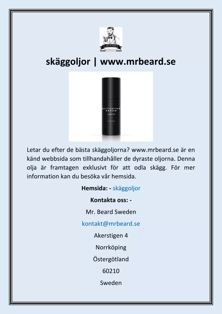 sk ggoljor www mrbeard se