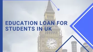 Education Loan for Students in UK