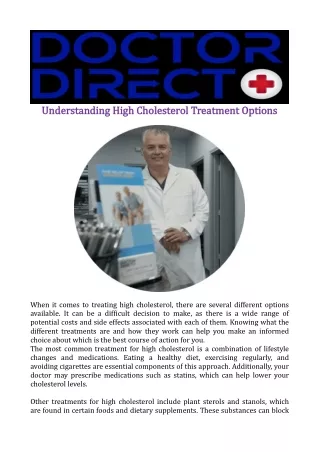 understanding high cholesterol treatment options