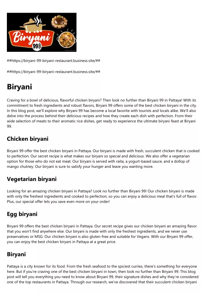 https biryani 99 biryani restaurant business site