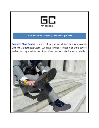 Galoshes Shoe Covers | Gctechdesign.com