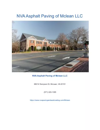 nva asphalt paving of mclean llc