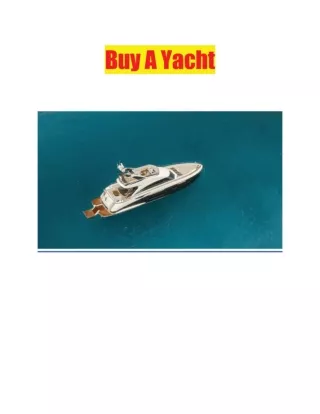 Buy A Yacht
