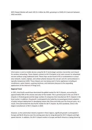 wifi chipset market will reach us 31 1 billion