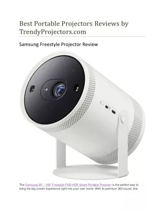 Best Portable Projectors Reviews by TrendyProjectors
