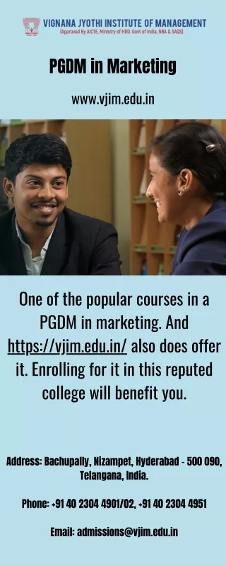 PGDM in Marketing - Vjim.edu.in