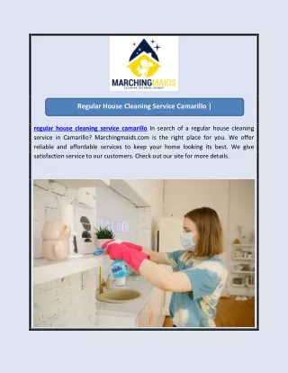 Regular House Cleaning Service Camarillo | Marchingmaids.com