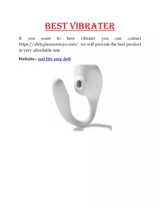 best vibrater