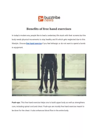 benefits of free hand exercises