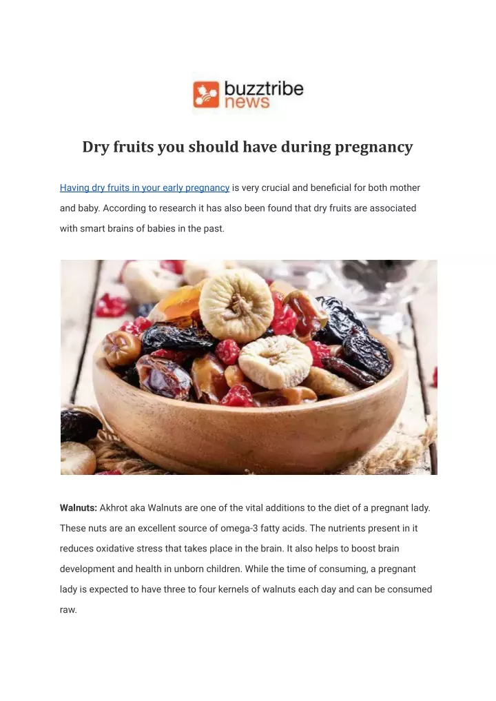 dry fruits you should have during pregnancy