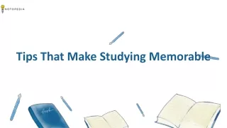 Tips That Make Studying Memorable - Notopedia