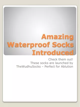 Amazing Waterproof Socks Introduced