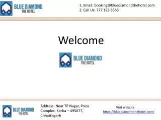 1 email booking@bluediamondthehotel com 2 call