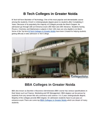 Colleges In Greater Noida