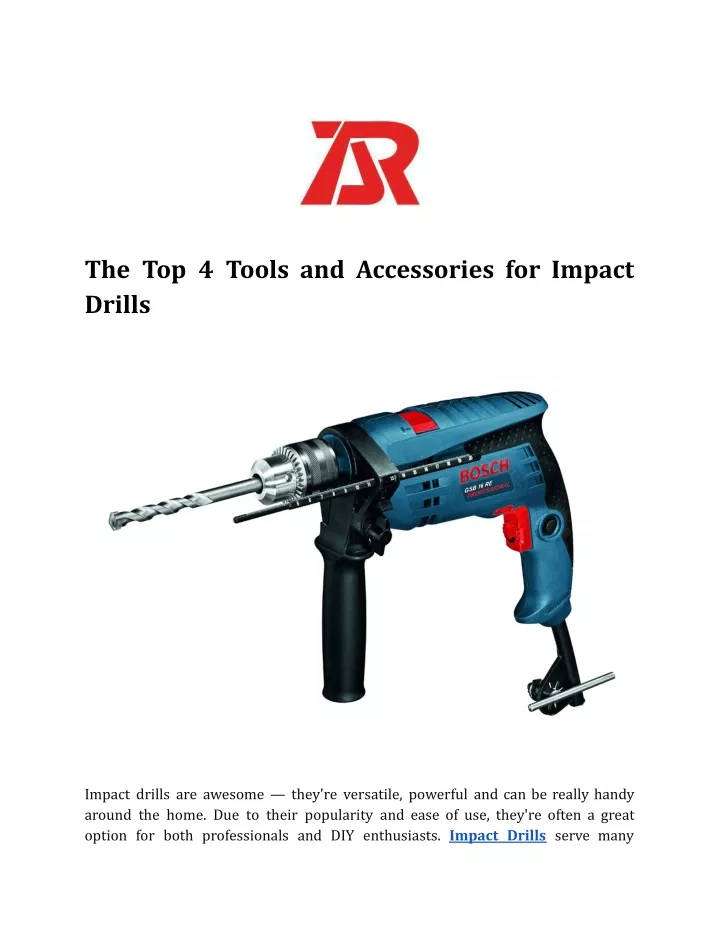 the top 4 tools and accessories for impact drills