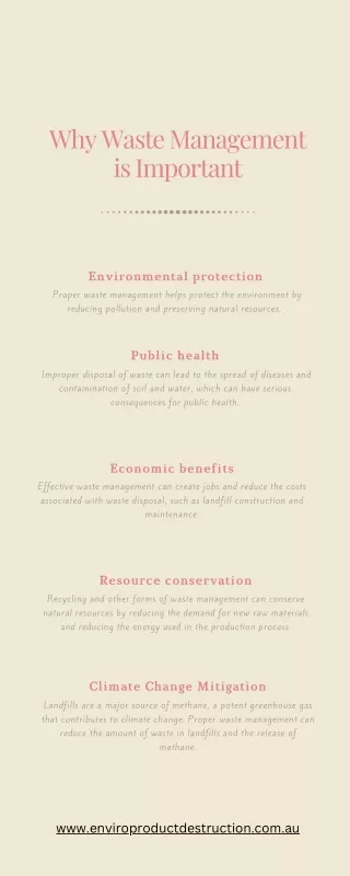 why waste management is important