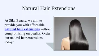 Natural Hair Extensions